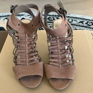 Vince Camuto Brown Suede Strappy Heel